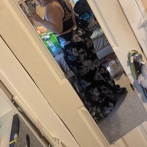 Black Floral Maxi Skirt